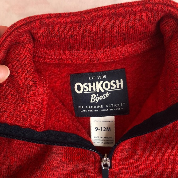 Oshkosh Red Sweater Size 9-12 months - Picture 4 of 8